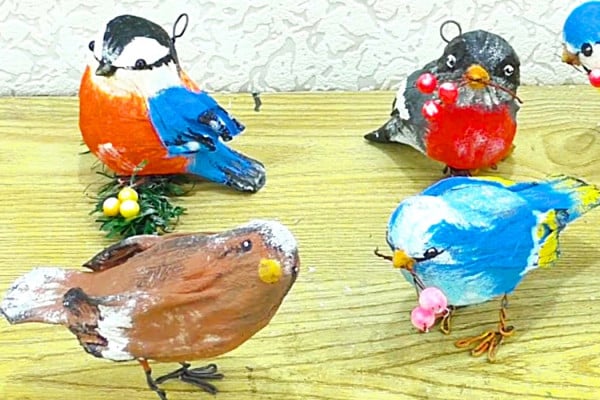 How To Make DIY Miniature Birds - Small DIY Birds - Home Decor Ideas