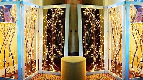 DIY Twinkling Branches Room Divider | DIY Joy Projects and Crafts Ideas