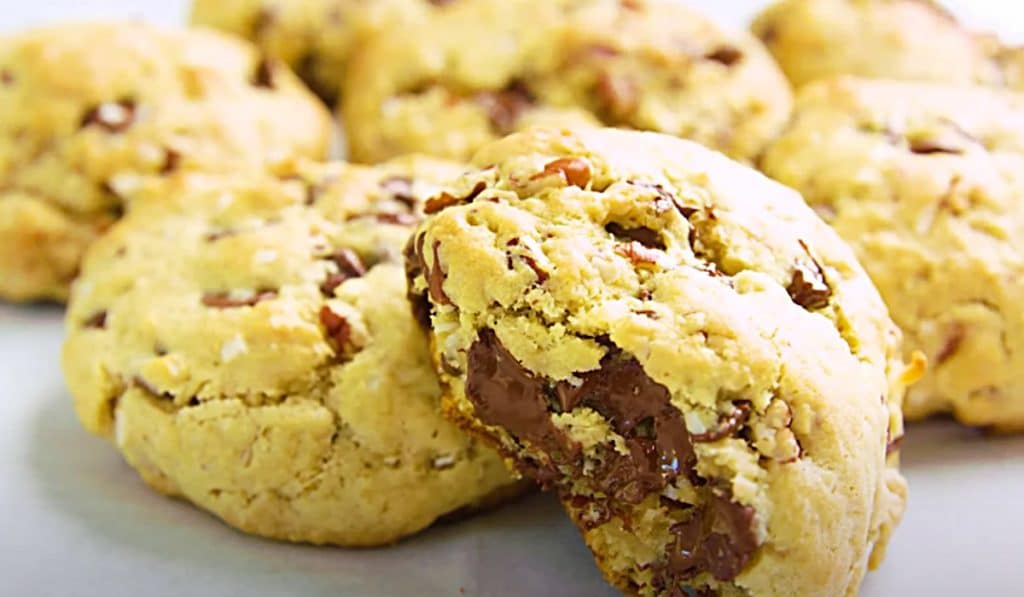 Chocolate Chip Coconut Cowboy Cookies - Easy Cookie Recipe - How To Make Bakery Style Cookies