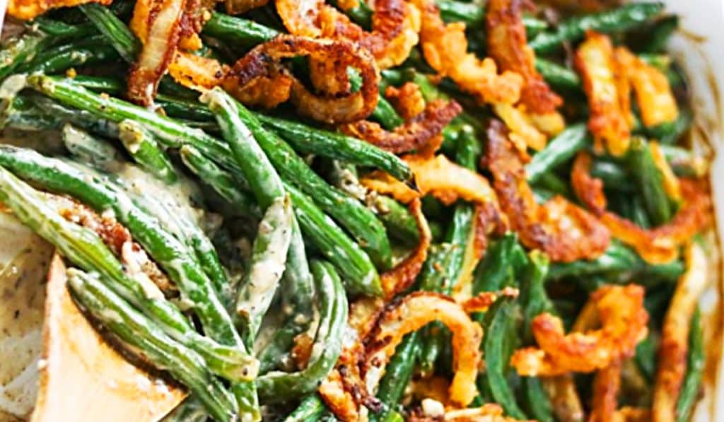 Green Bean And Caramelized Onion Casserole - How To Make A Green Bean Casserole - Holiday Side Dishes