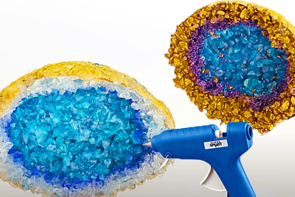 How To make Hot Glue Geodes - DIY Home Decor - DIY Geodes