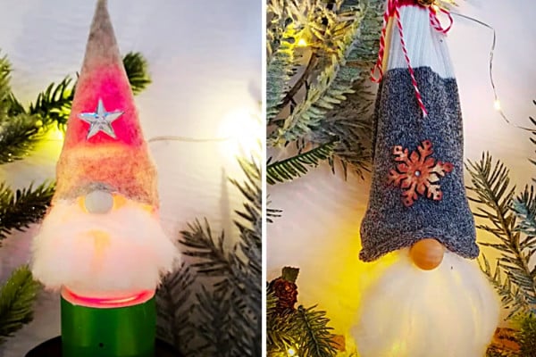 DIY Lighted Gnome Project - How To Put Lights Inside A Gnome - Christmas DIY Ideas
