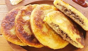 Beef-Stuffed Potato Pancakes Recipe