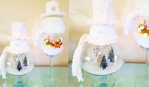 DIY Glass Snowman With Light-Up Scenery Inside