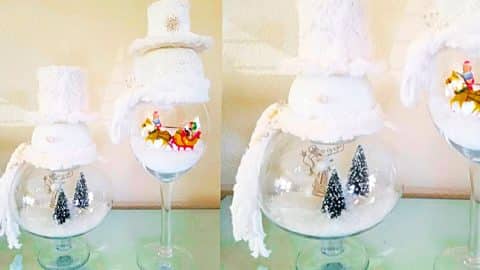 DIY Glass Snowman With Light-Up Scenery Inside | DIY Joy Projects and Crafts Ideas
