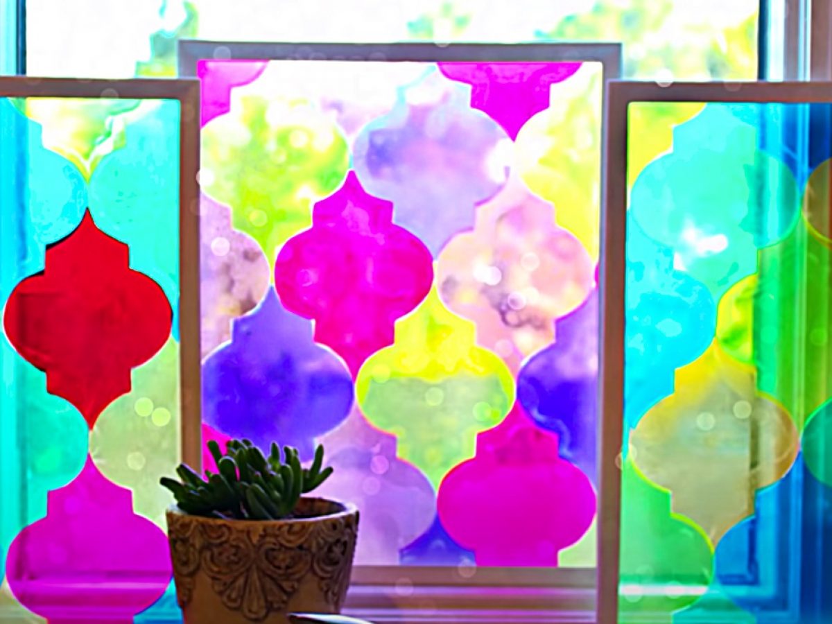 Faux DIY Stained Glass: the perfect galaxy project for kids!
