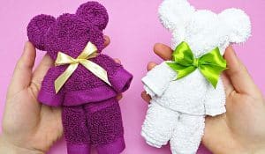How To Make A Hand Towel Teddy Bear