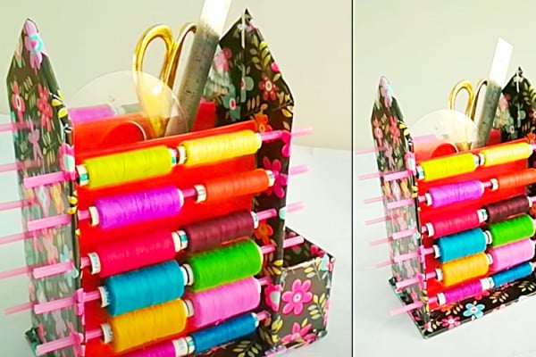 DIY Thread Organizer - DIY Sewing Caddy - Sewing Tool Ideas