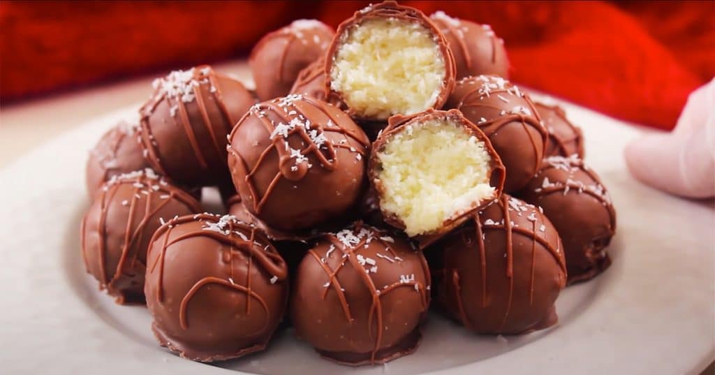 3-Ingredient Bounty Balls Recipe - Chocolate Coconut Ball Recipes - 3 Ingredient Recipes