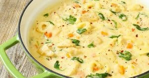 One-Pot Chicken Alfredo Tortellini Soup Recipe