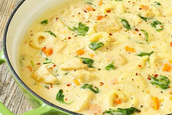 Chicken Alfredo Tortellini Soup - Soup Recipes - Chicken Alfredo Recipes