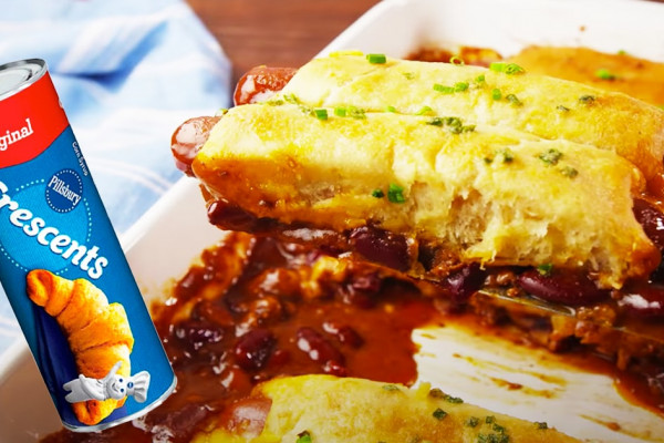 Chili Cheese Dog Bake Recipe - Chili Dog Recipe - Chili Bake Recipe