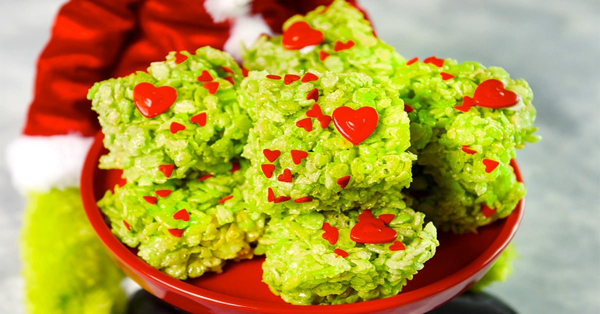 Grinch Rice Krispies Treat Recipe | DIY Joy Projects and Crafts Ideas