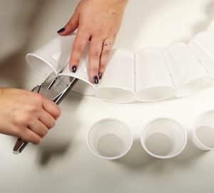 How To Make A Christmas Wreath Using Plastic Cups - DIY Joy