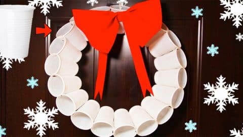 How To Make A Christmas Wreath Using Plastic Cups | DIY Joy Projects and Crafts Ideas