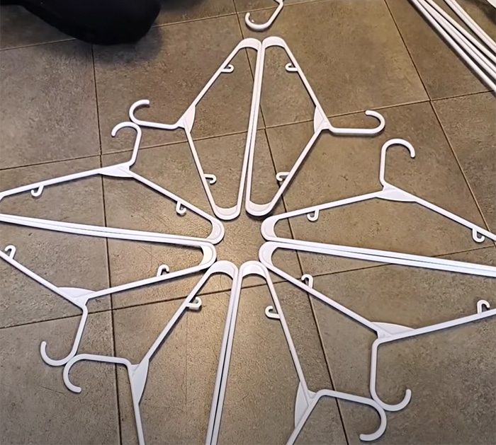 DIY Snowflake Decor - Holiday Snowflake Decoration - Plastic Hanger Decorations