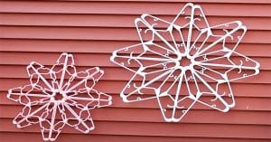 How To Make A Snowflake Using Plastic Hangers
