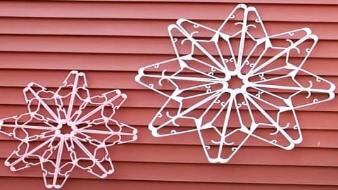 How To Make A Snowflake Using Plastic Hangers | DIY Joy Projects and Crafts Ideas