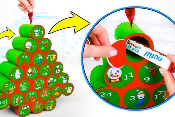How To Make An Advent Calendar From Toilet Paper Rolls - DIY Advent Calendar -DIY Christmas Gift