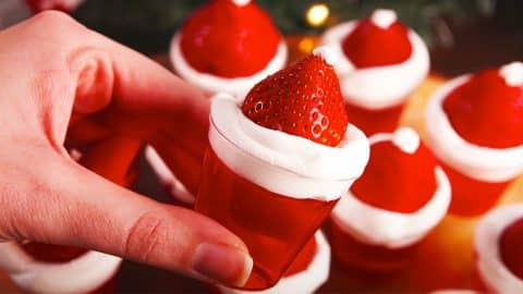 How To Make Santa Hat Jello Shots | DIY Joy Projects and Crafts Ideas