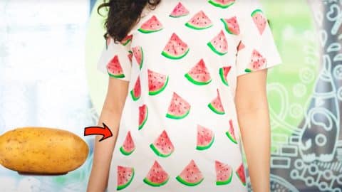 How To Paint A Watermelon Print From Potato | DIY Joy Projects and Crafts Ideas