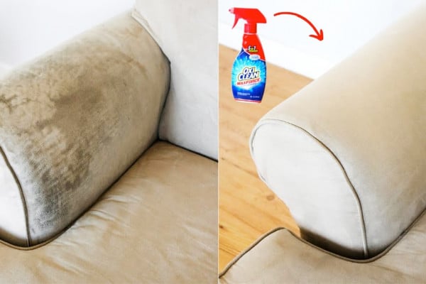 How To Remove Stains Off The Couch - Oxi Clean Cleaning - DIY Couch Cleaning