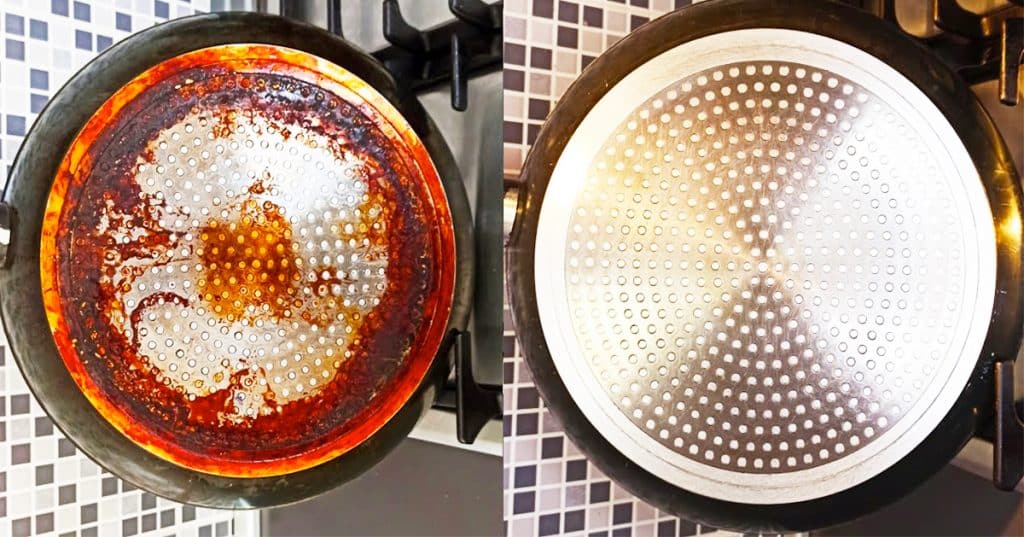 How To Remove Stubborn Grease Stains From Pots Or Pans - Kitchen Cleaning Hacks - Pot Cleaning Hacks