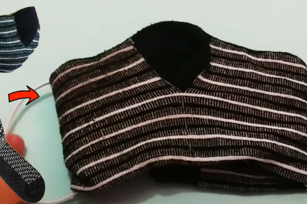 No-Sew DIY Instant Sock Face Mask - No Sew Face Mask - DIY Face Mask