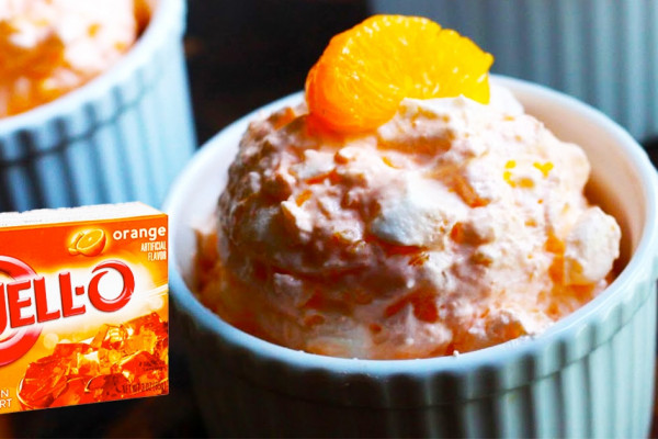 Orange Creamsicle Jello Salad Recipe - Jello Salad - Orange Recipes