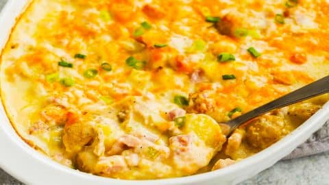 Twice Baked Potato With Ham Casserole Recipe | DIY Joy Projects and Crafts Ideas