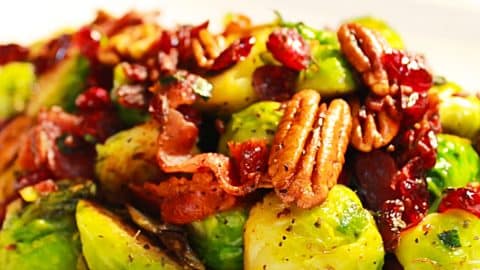 Bacon Cranberry Pecan Brussel Sprouts Recipe | DIY Joy Projects and Crafts Ideas