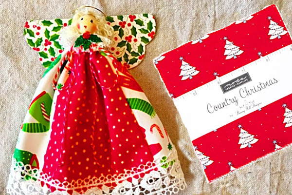 How To Make A Charm Pack Angel - How To Make A Christmas Angel - DIY Holiday Decor Ideas