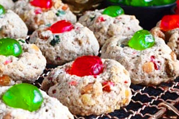 Christmas Fruitcake Cookies Recipe - Easy Baked Gift Ideas - Christmas Baking Ideas