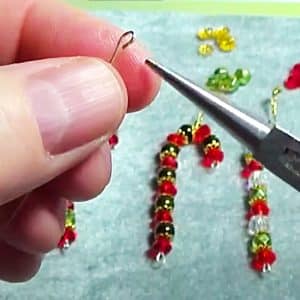 DIY Miniature Jewel Candy Cane Ornaments