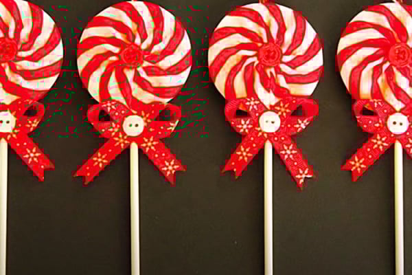 DIY Fabric Lollipop Christmas Ornament - How To Make A Lollipop Ornament -DIY Ornament Ideas