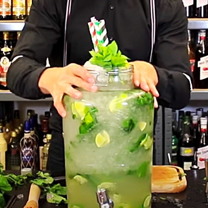 How To Make A Large Mojito Punch - Easy Mojito Recipe - Party Ideas