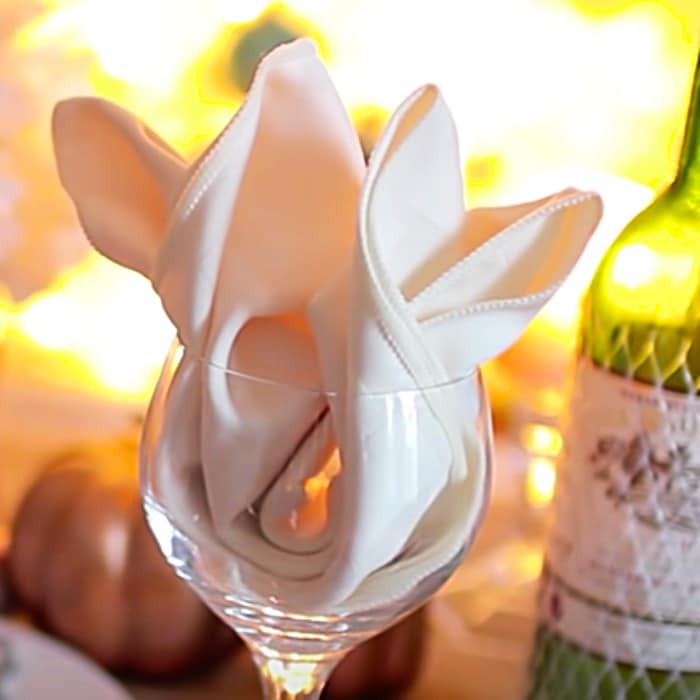 Wine Glass Napkin Fold - Table Setting ideas - Dining Room Decor