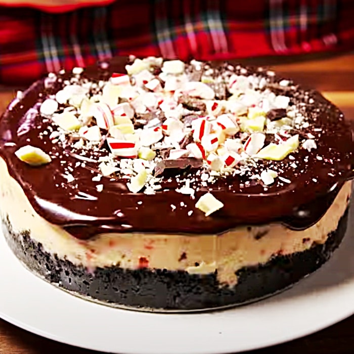 Peppermint Cheesecake With An Oreo Crust Recipe