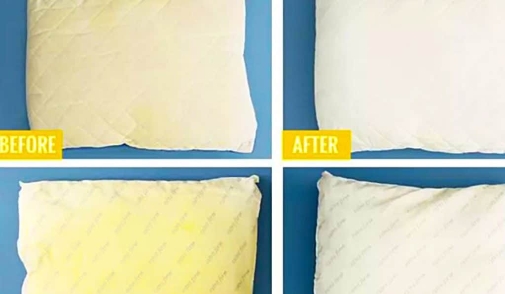 How To Clean Yellow Pillows - Cleaning Tips - Pillow Cleaning Ideas