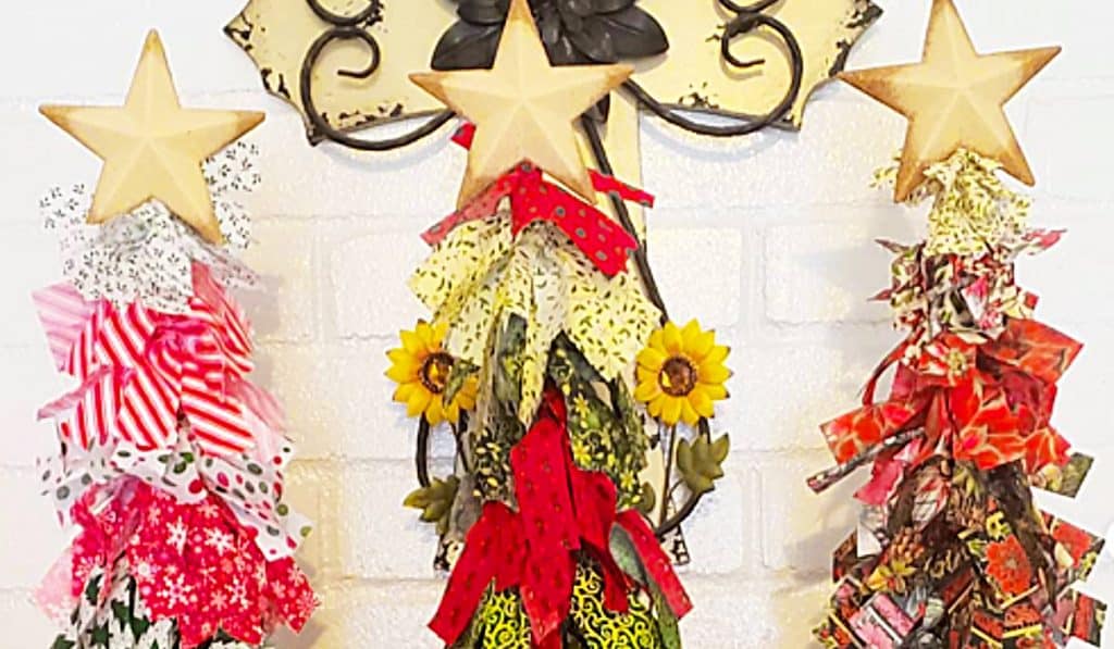 How To make A Rag Christmas Tree - DIY Christmas decor Dollar tree DIY Holiday Decor