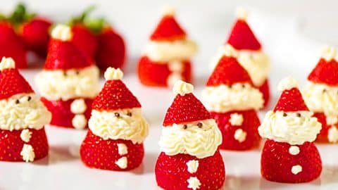 Whipped Cream Stuffed Strawberry Santa Recipe | DIY Joy Projects and Crafts Ideas
