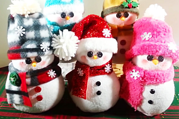 How To Make A Sock Snowman - Dollar Tree Holiday Ideas - Christmas Craft Ideas