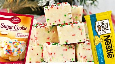 3-Ingredient Sugar Cookie Christmas Fudge Recipe | DIY Joy Projects and Crafts Ideas