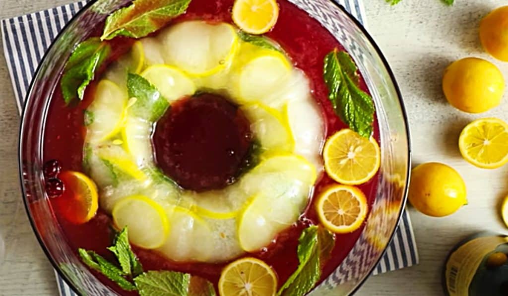 Champagne Punch Recipe - How To Make An Ice Ring - Holiday Punch