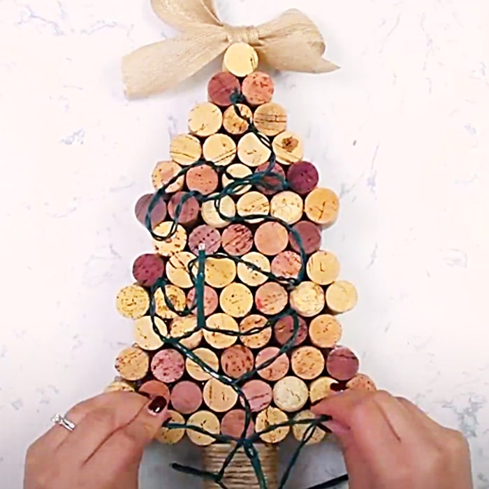 How To Make A Lighted Cork Christmas Tree - Dollar Tree DIY - Michael's Craft Store DIY Ideas