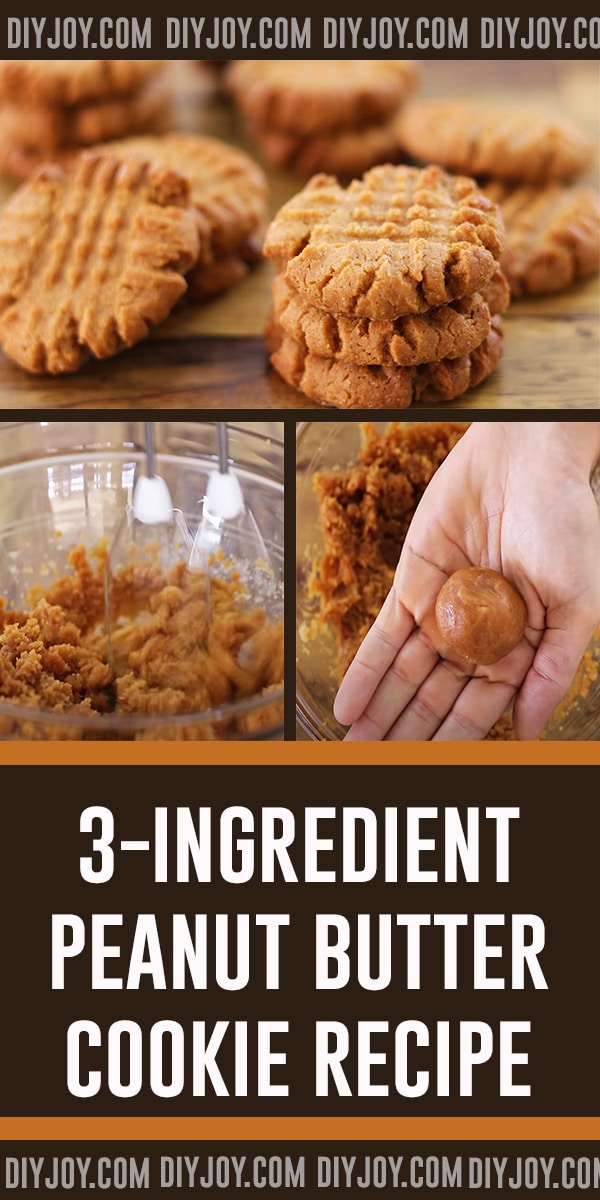 3-Ingredient Peanut Butter Cookie Recipe - Peanut Butter Recipes - 3 Ingredient Recipes