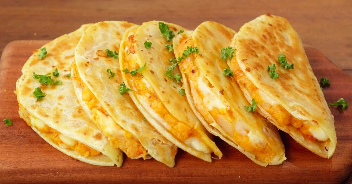 Cheesy Potato Quesadilla Recipe