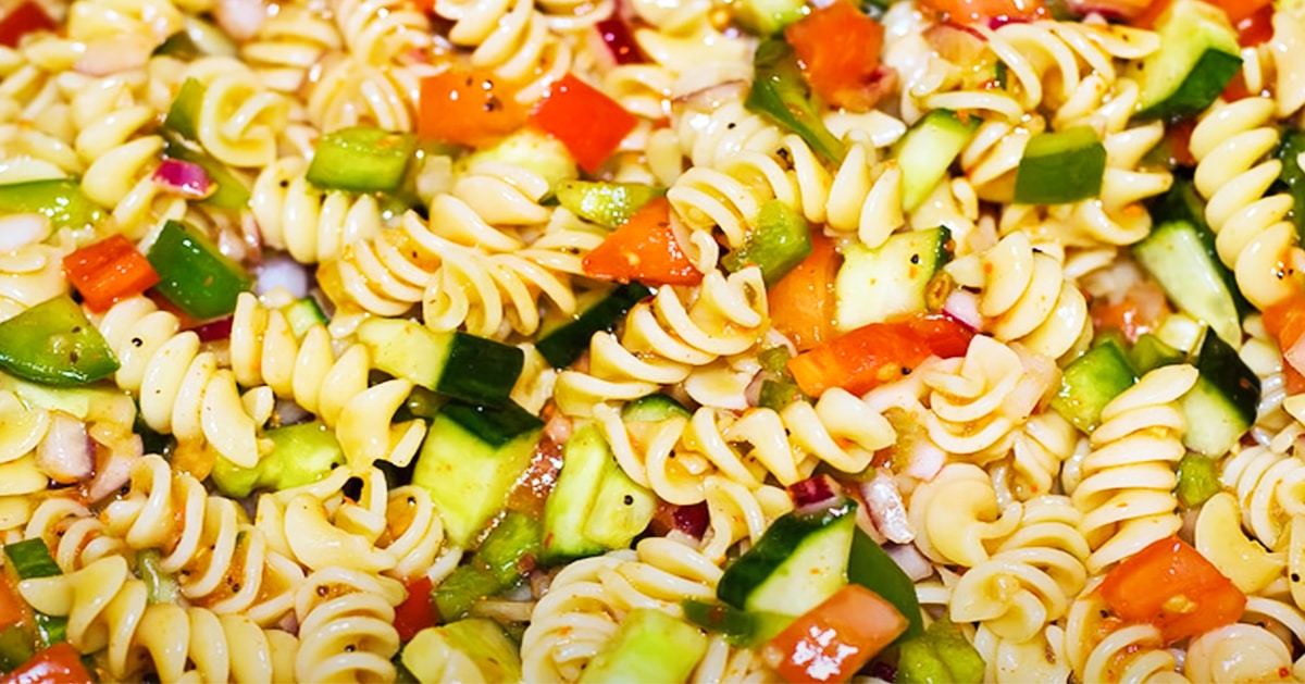 Healthy Italian Dressing Pasta Salad Recipe | DIY Joy Projects and Crafts Ideas