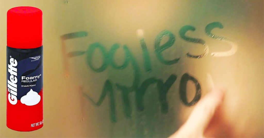 How To Prevent Bathroom Mirror From Fogging - Use Shaving Cream To DeFog Mirrors