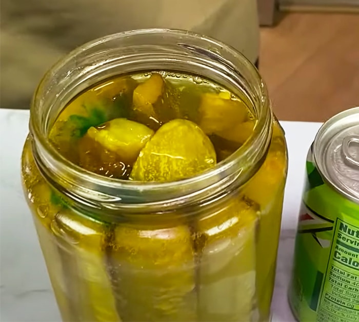 Pickles Recipe - Mountain Dew Food Recipes - Soak Pickles in Mountain Dew